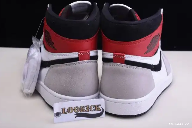MaikeSneakers Grey Air Jordan 1 OG High Smoke Light 555088-126 0429